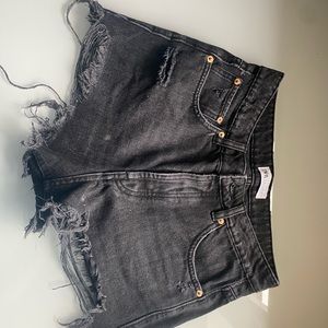 Zara black high waisted jean shorts. Size US 4
